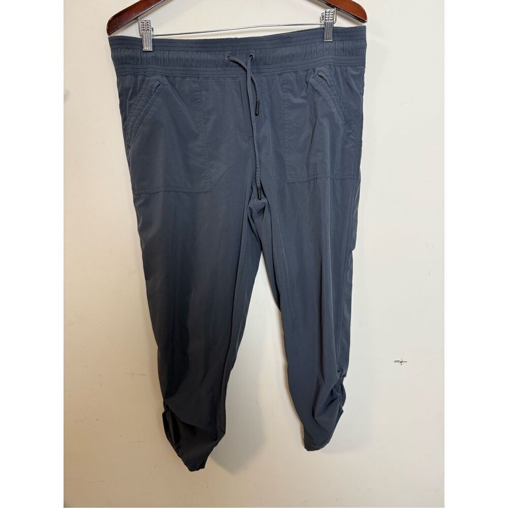 pRana Midtown Capri Drawstring Gray Jogger Ruched Ankle Crop Pants W41170120 Sma